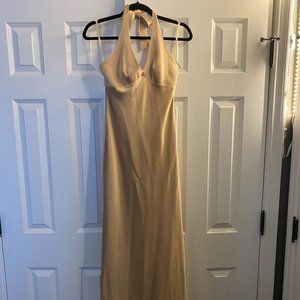 BCBGMaxAzria Gold Halter Formal Dress - 2